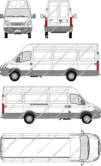 Iveco Daily 35 S, Radstand 3950, furgone, Dachhöhe 2, 1 Sliding Door (2006)