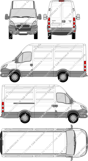 Iveco Daily, van/transporter, H2, 3300, Rear Wing Doors, 1 Sliding Door (2012)