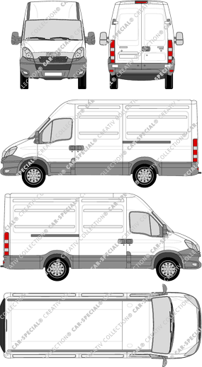 Iveco Daily, furgone, H2, 3300, Rear Wing Doors, 2 Sliding Doors (2012)