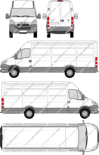 Iveco Daily, furgón, H2, 3950, Rear Wing Doors (2012)