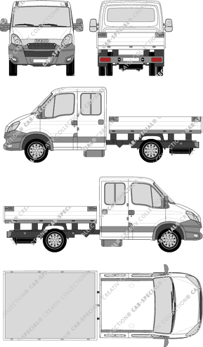 Iveco Daily, platform, 3450, double cab (2012)