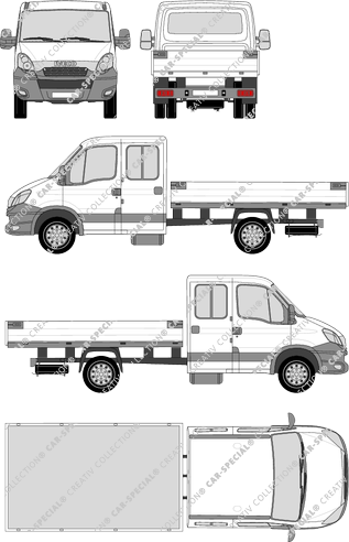 Iveco Daily, platform, 3750, double cab (2012)