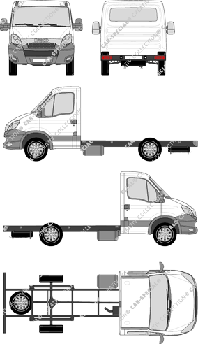 Iveco Daily, Telaio per sovrastrutture, 3450, Einzelkabine (2012)