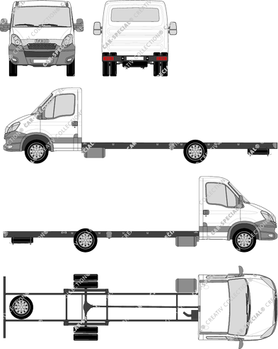 Iveco Daily, Fahrgestell für Aufbauten, 4750, Einzelkabine (2012)