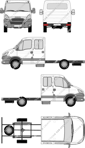 Iveco Daily, Fahrgestell für Aufbauten, 3450, Doppelkabine (2012)