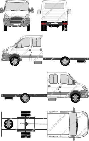 Iveco Daily Fahrgestell für Aufbauten, 2012–2014 (Ivec_196)