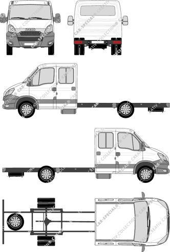 Iveco Daily, Fahrgestell für Aufbauten, 4100, Doppelkabine (2012)