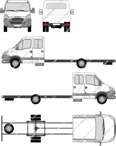 Iveco Daily, Fahrgestell für Aufbauten, 4750, Doppelkabine (2012)