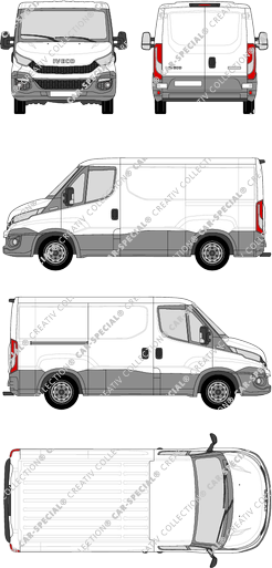 Iveco Daily, Kastenwagen, Dachhöhe 1, Radstand 3000, 1 Sliding Door (2014)