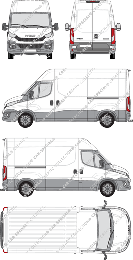 Iveco Daily, Kastenwagen, Dachhöhe 2, Radstand 3520, 2 Sliding Doors (2014)