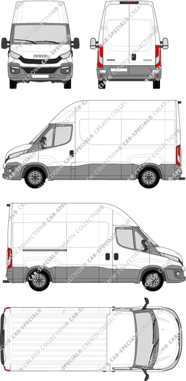 Iveco Daily, Kastenwagen, Dachhöhe 3, Radstand 3520, 1 Sliding Door (2014)