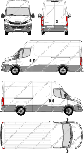 Iveco Daily, fourgon, hauteur de toit 2, Radstand 3520L, 2 Sliding Doors (2014)