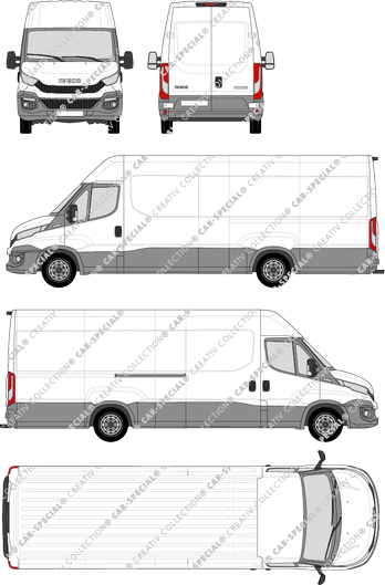 Iveco Daily, Kastenwagen, Dachhöhe 2, Radstand 4100, 1 Sliding Door (2014)