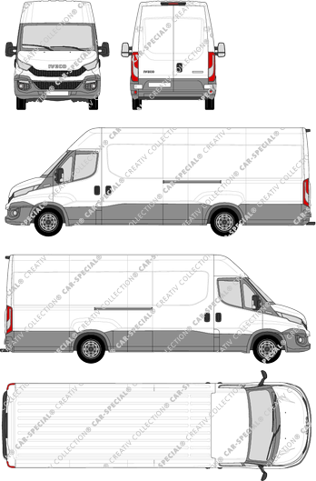 Iveco Daily, Kastenwagen, Dachhöhe 2, Radstand 4100, 2 Sliding Doors (2014)