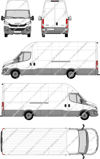 Iveco Daily, van/transporter, roof height 3, wheelbase 4100, 2 Sliding Doors (2014)