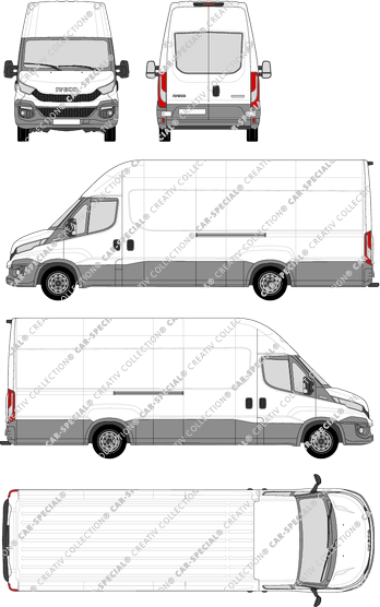 Iveco Daily, Kastenwagen, Dachhöhe 3, Radstand 4100, Heck verglast, 2 Sliding Doors (2014)