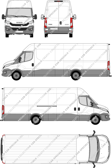 Iveco Daily, furgone, Dachhöhe 2, empattement 4100L, 1 Sliding Door (2014)