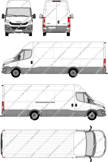 Iveco Daily, Kastenwagen, Dachhöhe 2, Radstand 4100L, 1 Sliding Door (2014)