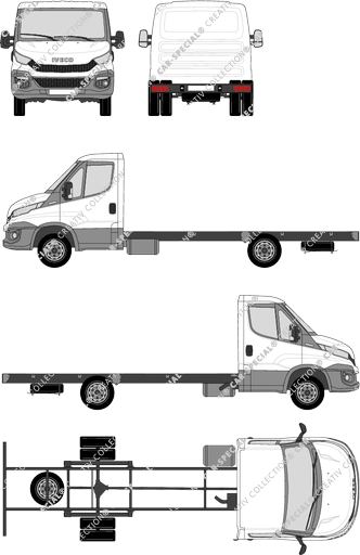 Iveco Daily, Chasis para superestructuras, paso de rueda 4100, cabina individual (2014)