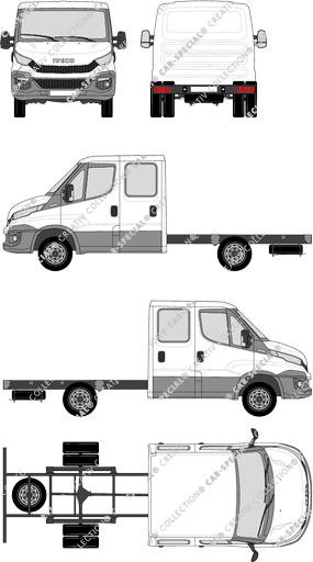 Iveco Daily, Chassis for superstructures, wheelbase 3450, double cab (2014)