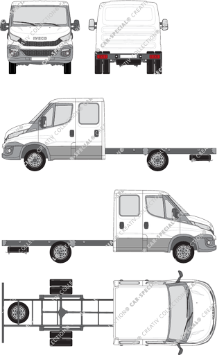 Iveco Daily, Chassis for superstructures, wheelbase 3750, double cab (2014)