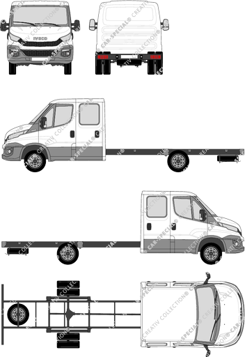 Iveco Daily, Fahrgestell für Aufbauten, Radstand 4350, Doppelkabine (2014)