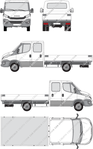 Iveco Daily, pianale, empattement 3750, Doppelkabine (2014)