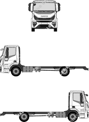 Iveco Eurocargo 2 Einstiegstufen, 2 Stufen, Fahrgestell für Aufbauten, Normalfahrerhaus (2016)