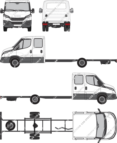 Iveco Daily, Chasis para superestructuras, paso de rueda 4750, cabina doble (2021)