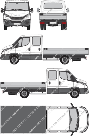 Iveco Daily, pianale, empattement 3750, Doppelkabine (2021)