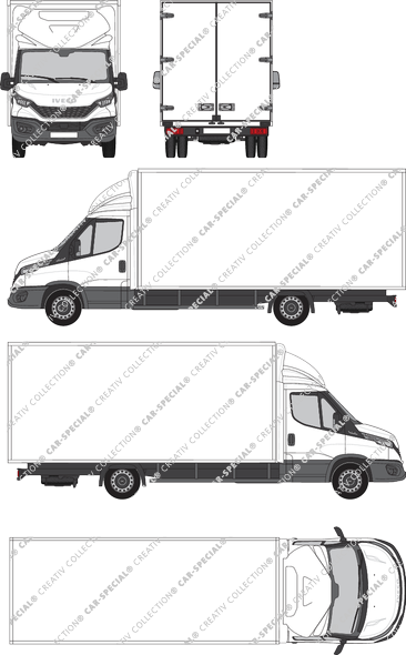 Iveco Daily, Box bodies, wheelbase 4350, single cab, Rear Wing Doors (2021)