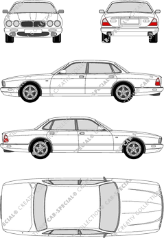 Jaguar XJ-Series limusina, 1997–2003 (Jagu_005)