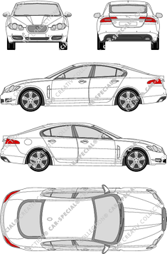 Jaguar XF-Series berlina, 2008–2015 (Jagu_012)