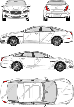 Jaguar XJ-Series Limousine, 2010–2019 (Jagu_013)