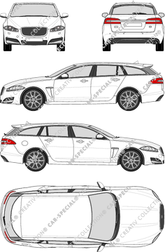 Jaguar XF-Series Sportbrake Station wagon, 2013–2016 (Jagu_015)