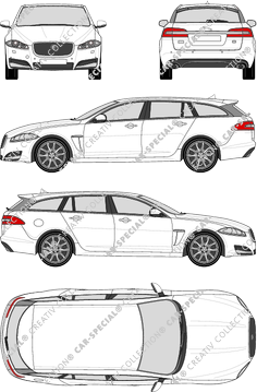 Jaguar XF-Series Sportbrake combi, 2013–2016 (Jagu_015)