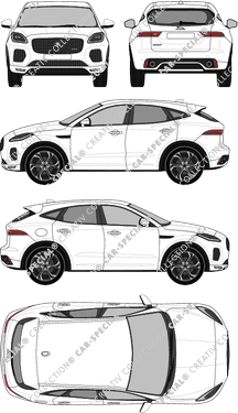 Jaguar E-Pace R-Dynamic, R-Dynamic, Station wagon, 5 Doors (2017)