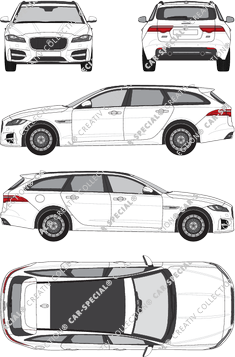 Jaguar XF-Series Sportbrake Station wagon, current (since 2017) (Jagu_025)