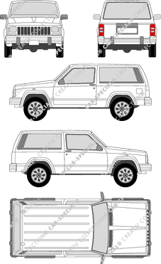 Jeep Cherokee personenvervoer, 1984–2001 (Jeep_001)