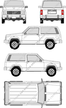 Jeep Cherokee, Kombi, 3 Doors (1984)