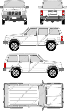 Jeep Cherokee combi, 1984–2001 (Jeep_002)