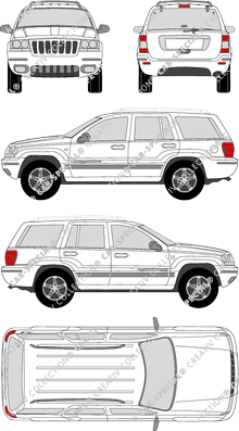 Jeep Grand Cherokee station wagon, 1999–2005 (Jeep_004)