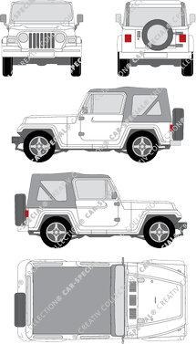 Jeep Wrangler Soft-Top, Soft-Top, cabriolet, 2 Doors