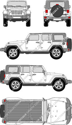 Jeep Wrangler combi, 2007–2018 (Jeep_012)