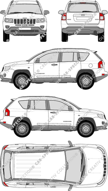 Jeep Compass personenvervoer, 2011–2016 (Jeep_016)
