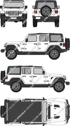 Jeep Wrangler US Version, personenvervoer, 4 Doors (2018)