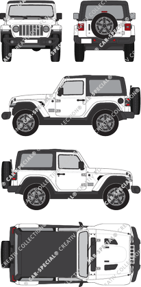 Jeep Wrangler US Version, Station wagon, 2 Doors (2018)