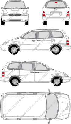 Kia Carnival station wagon, 1998–2001 (Kia_002)