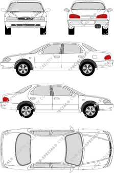 Kia Clarus, 1996–1998 (Kia_003)