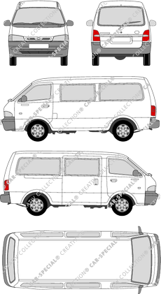 Kia Pregio minibus, 1996–2003 (Kia_004)